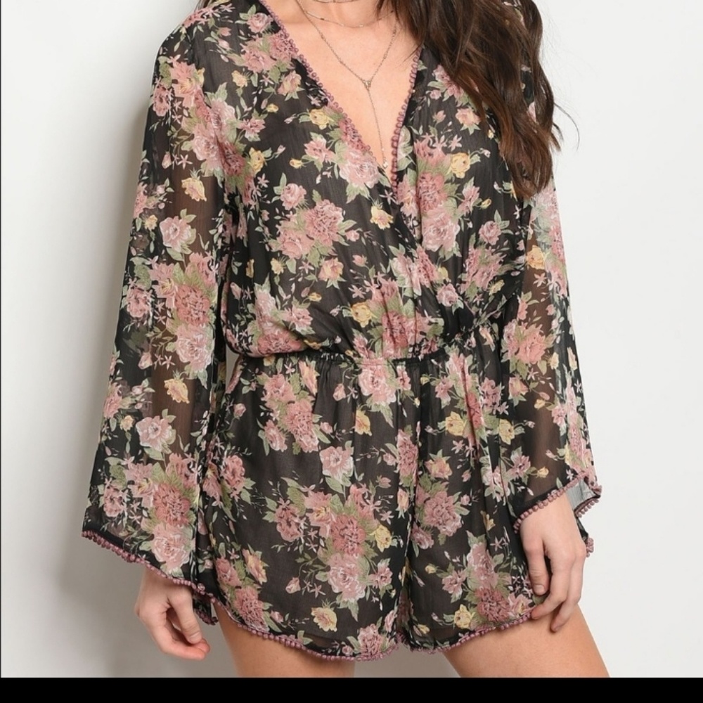 Floral print romper